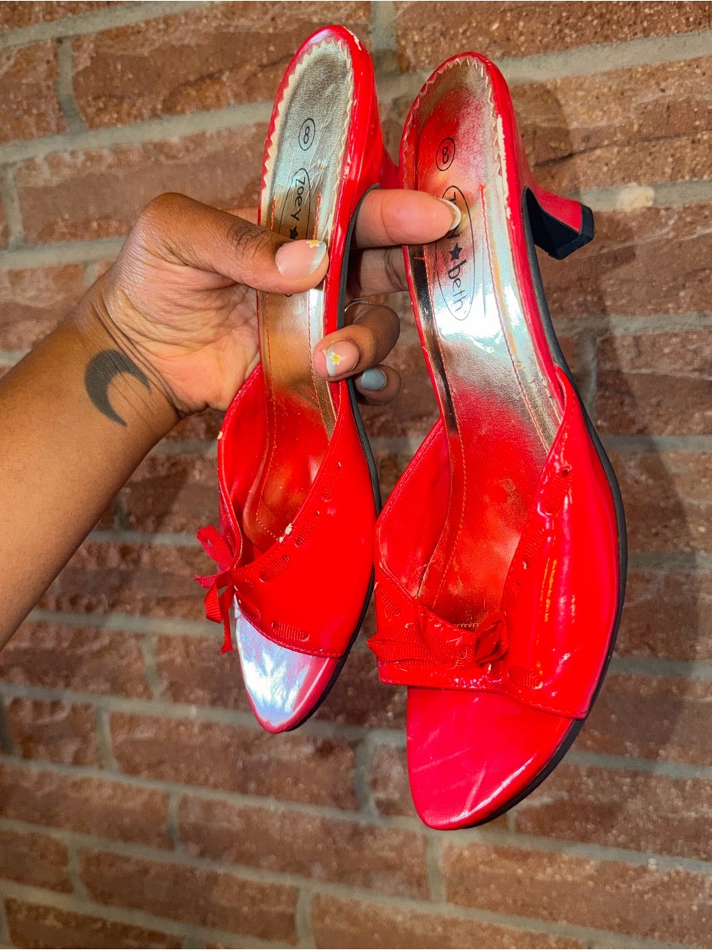 Red Women's Open-Toe Slingback Heels - Stylish Summer Dress Shoes